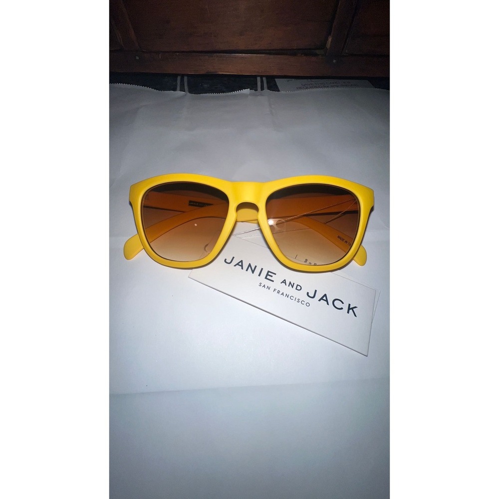 Janie and Jack Sunglasses Kids 2-4 Years Yellow Square Frame UV Protection